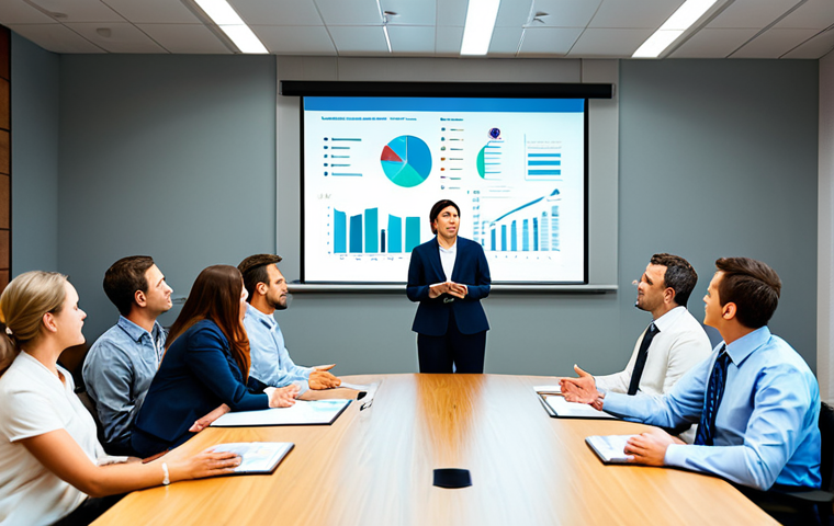 **

A group of fully clothed parents attentively listening to a professional female speaker in a well-lit conference room. The speaker is dressed in modest business attire and gesturing towards a presentation on a screen displaying educational charts. The background shows other parents engaging in conversation. Safe for work, appropriate content, perfect anatomy, natural proportions, professional setting, family-friendly.

**