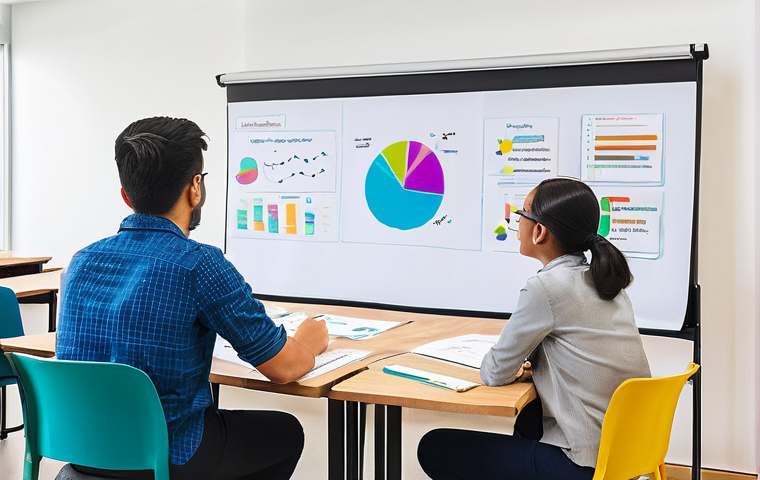 교사 교내 연수 발표 요령 - **Prompt: Engaging Presentation Opening**
    A female teacher, in her late 30s, professionally dres...