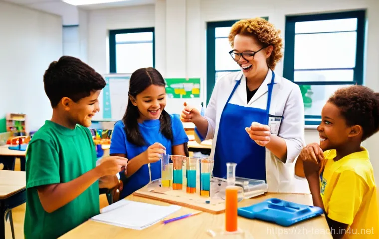 교사 문제학생 지도 사례 - **Prompt:** A warm, inviting classroom scene bathed in soft, natural sunlight. A compassionate femal...