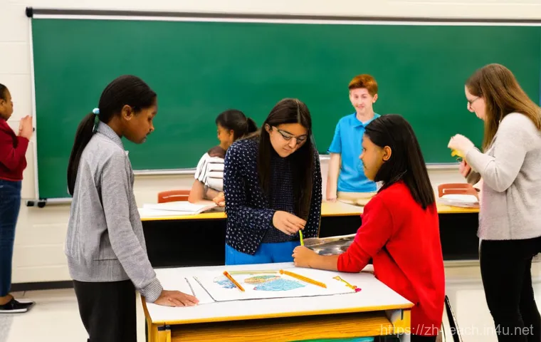 교사 코티칭 Co Teaching 사례 - **Future Learning: Human-AI Synergy**
A futuristic, clean, and inspiring classroom where a human... 교사 코티칭 Co Teaching 사례 - **Future Learning: Human-AI Synergy**
A futuristic, clean, and inspiring classroom where a human...