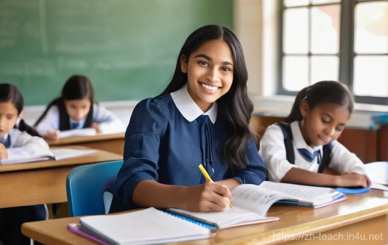 교사 발표 스킬 향상법 - **Prompt: A dynamic and collaborative classroom environment with students divided into small, intera...